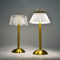 Retro-style bedside table lamp with touch control and USB charging port