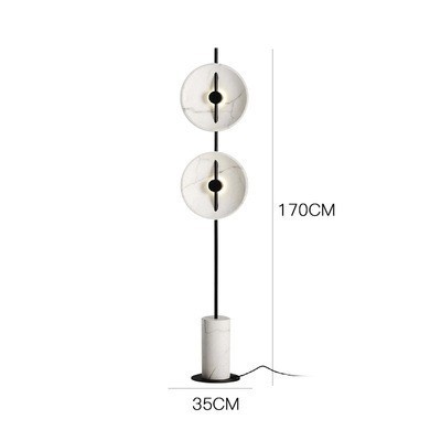 White Marble Base Floor Lamp