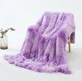 Shaggy Faux Fur Throw in Soft Neutral Tones