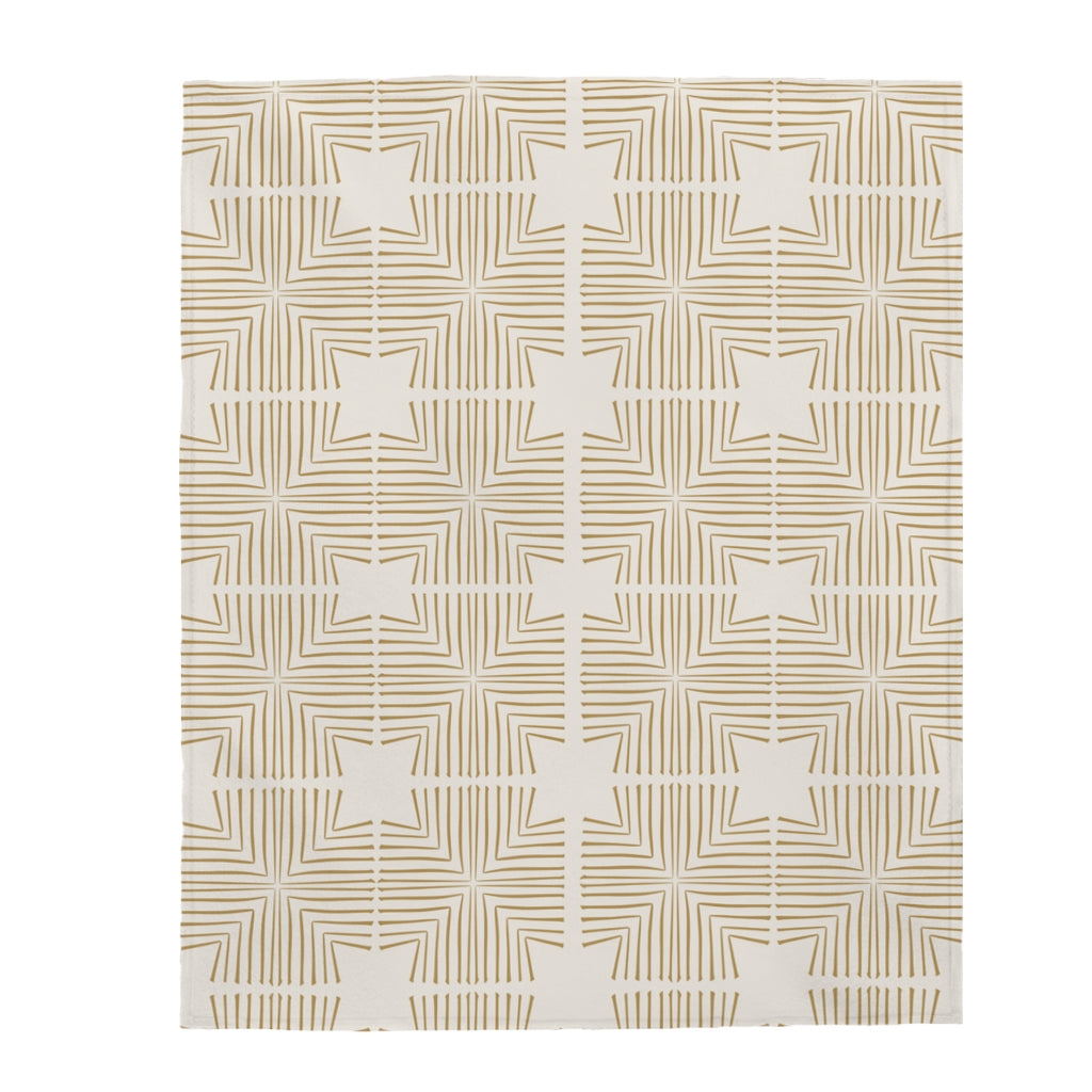 Patterned Plush Velveteen Throw Blanket