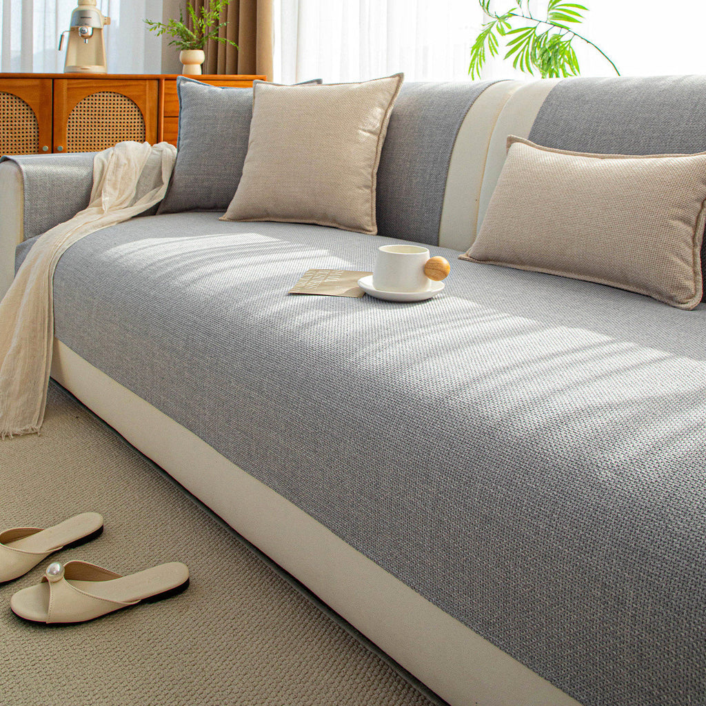 Faux Cotton-Linen Cushion Cover, Wabi-Sabi Neutral