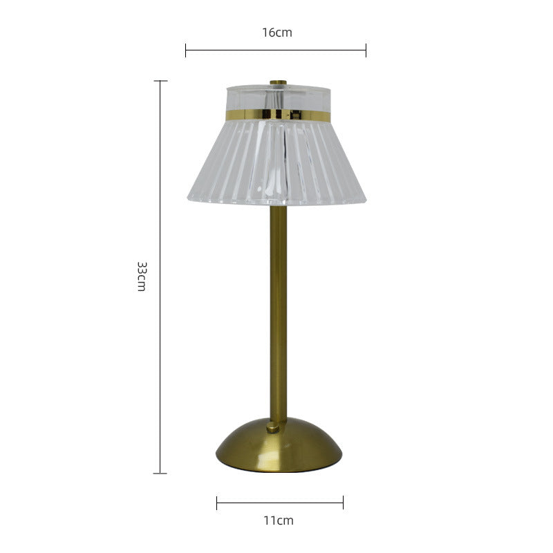 Retro Touch Bedside Lamp with USB Charging