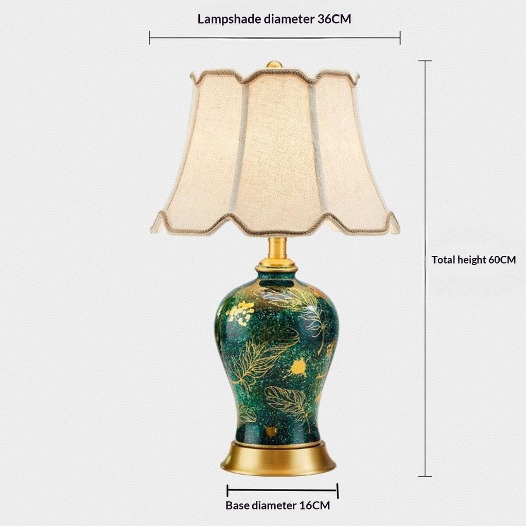 Ceramic Bedside Table Lamp, Warm Glow