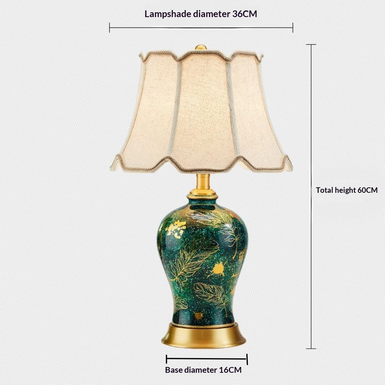 Ceramic Bedside Table Lamp, Warm Glow