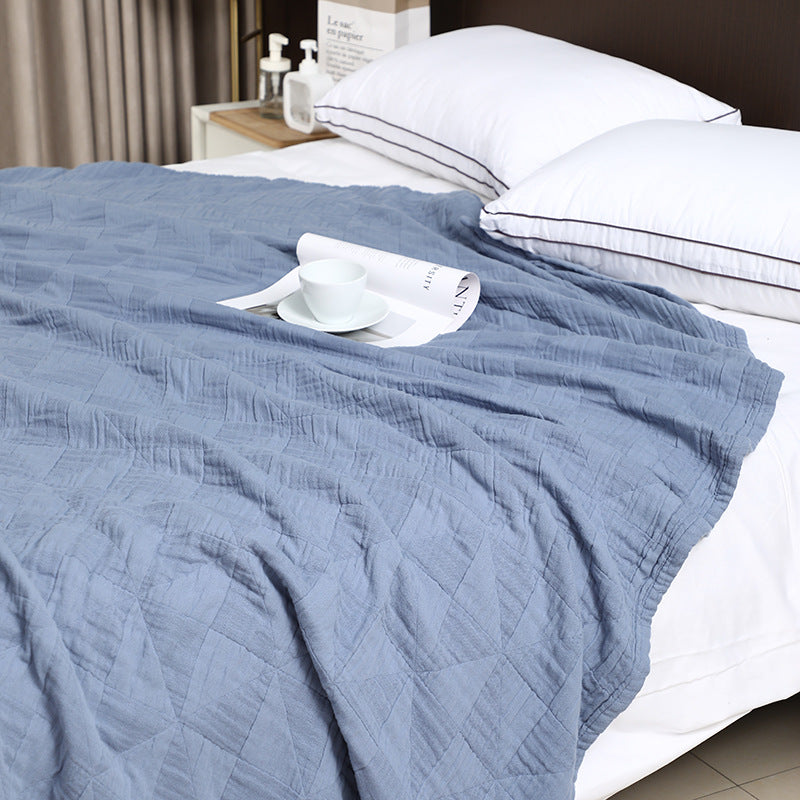 Pure Cotton Nap Throw — Breathable & Soft