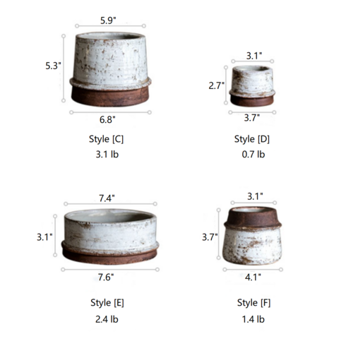 Handmade Restoration Ceramic Vase, Textured Finish