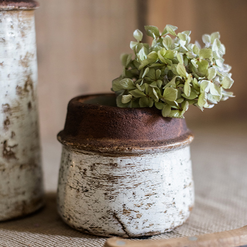 Handmade Restoration Ceramic Vase, Textured Finish