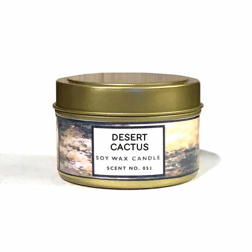 Desert Cactus Soy Candle — Geranium & Oakmoss