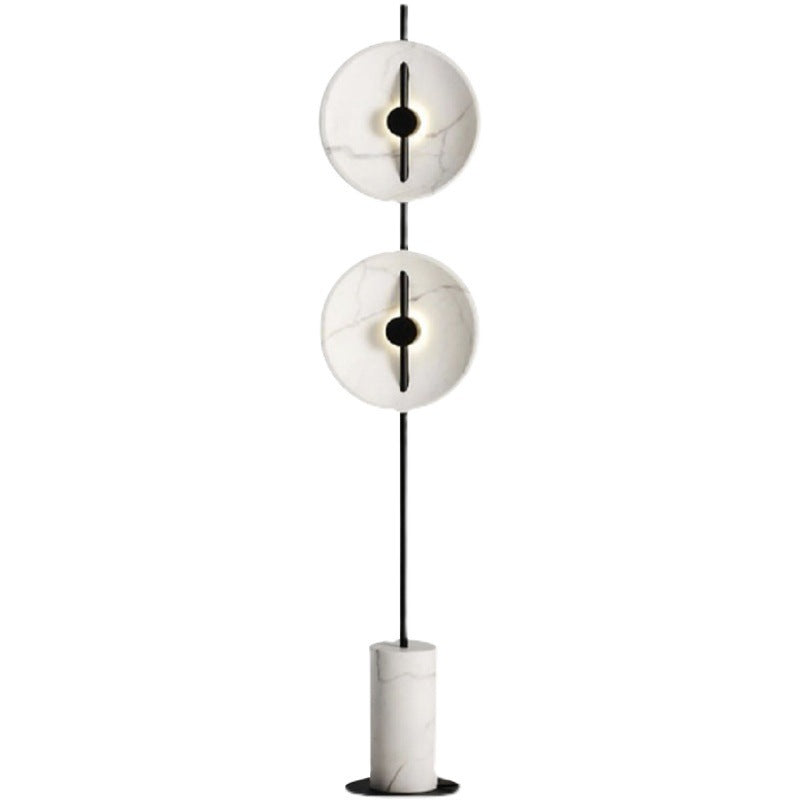 White Marble Base Floor Lamp