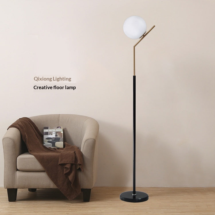 Floor-Standing Lamp with Warm Amber Glow