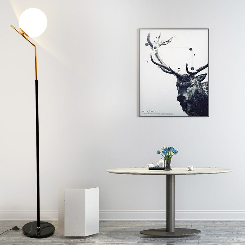 Floor-Standing Lamp with Warm Amber Glow