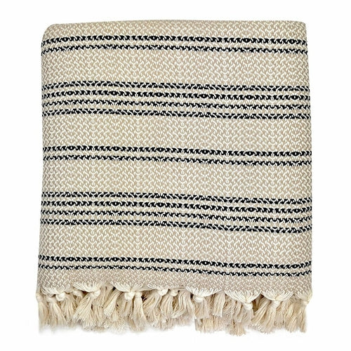 Woven Stripe Turkish Cotton Throw
