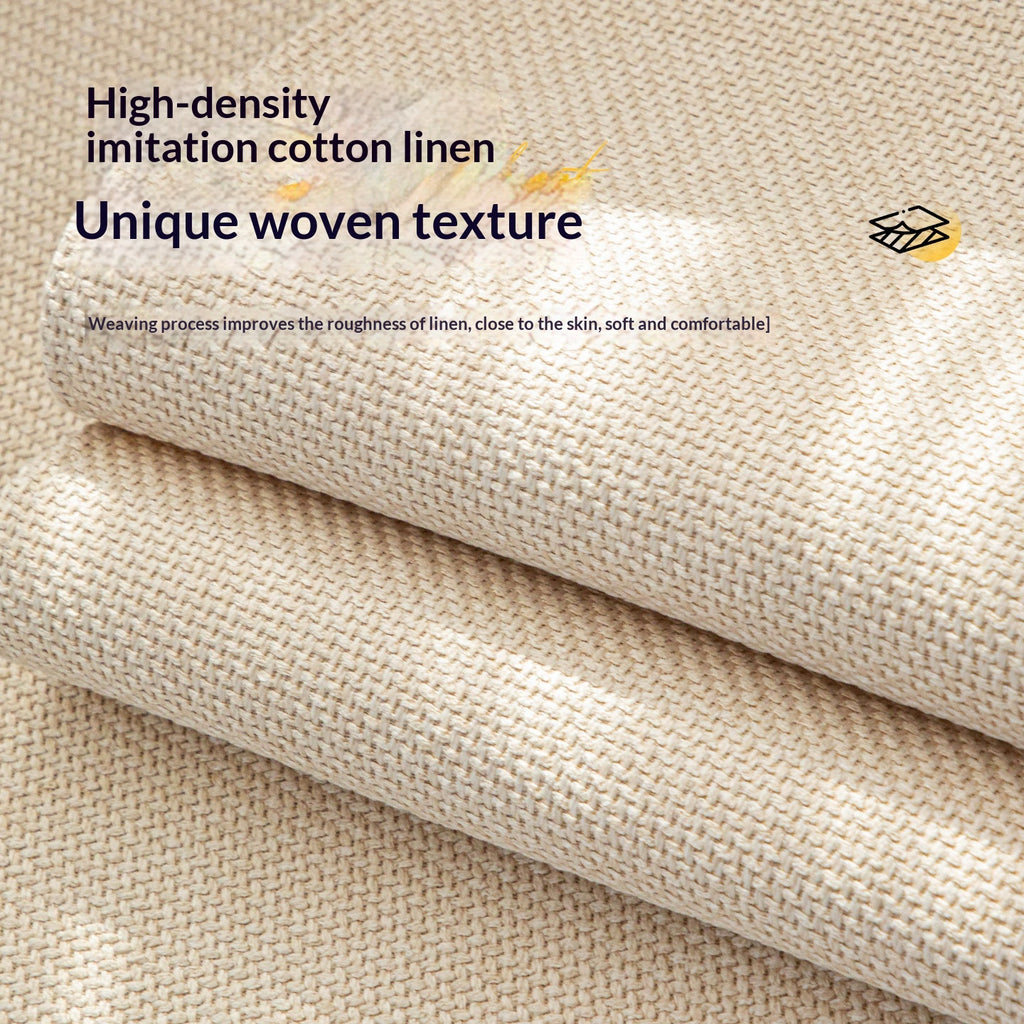 Faux Cotton-Linen Cushion Cover, Wabi-Sabi Neutral
