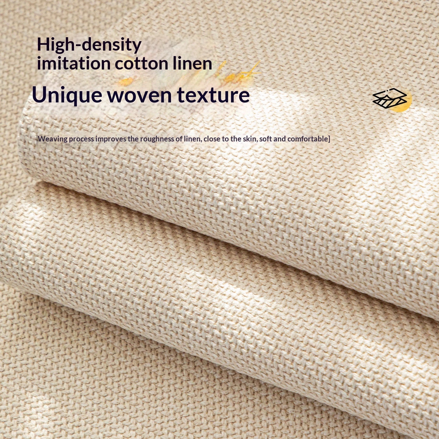 Faux Cotton-Linen Cushion Cover, Wabi-Sabi Neutral