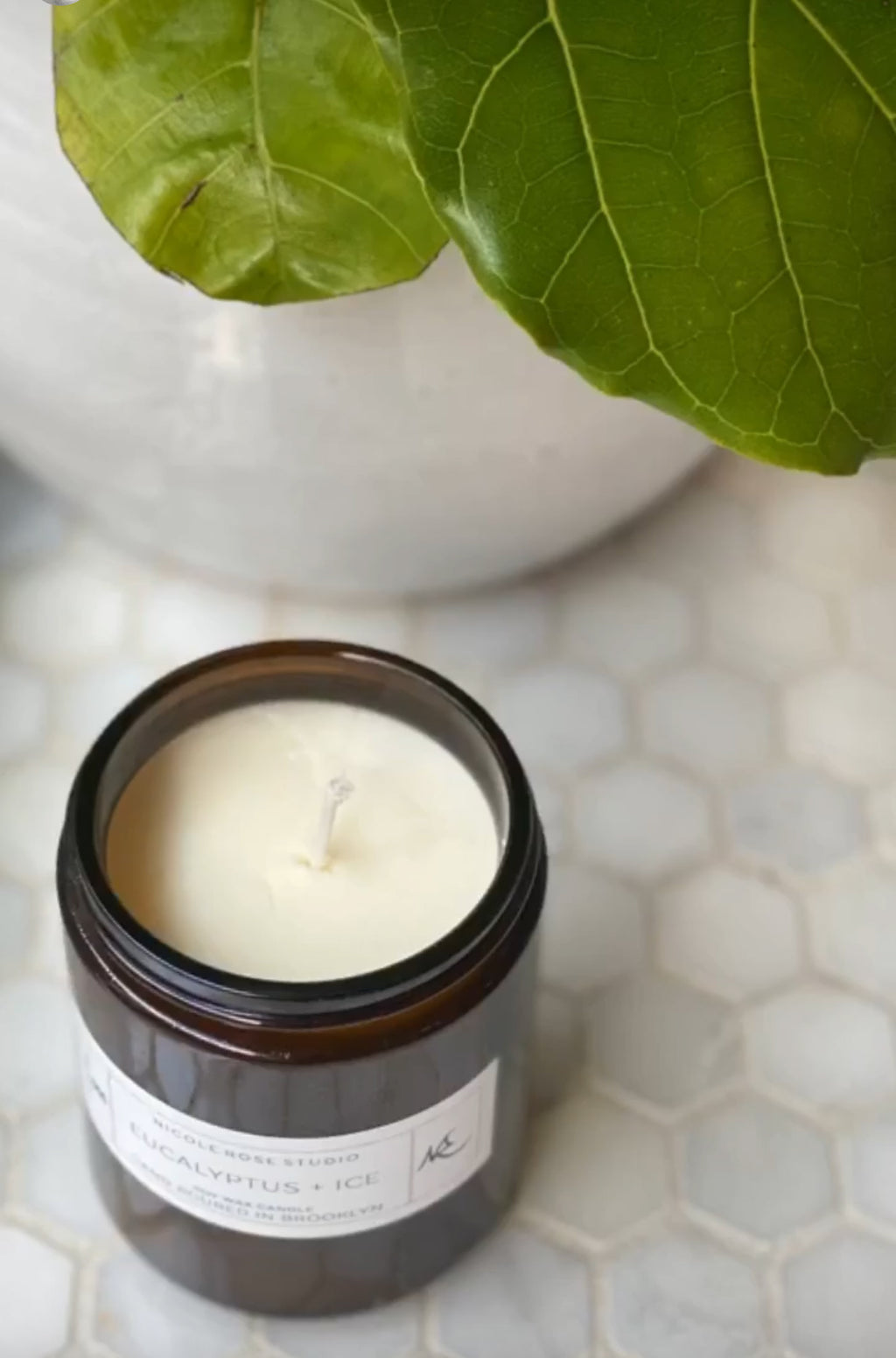 Eucalyptus & Ice Soy Candle — Gold Tin or Amber Jar