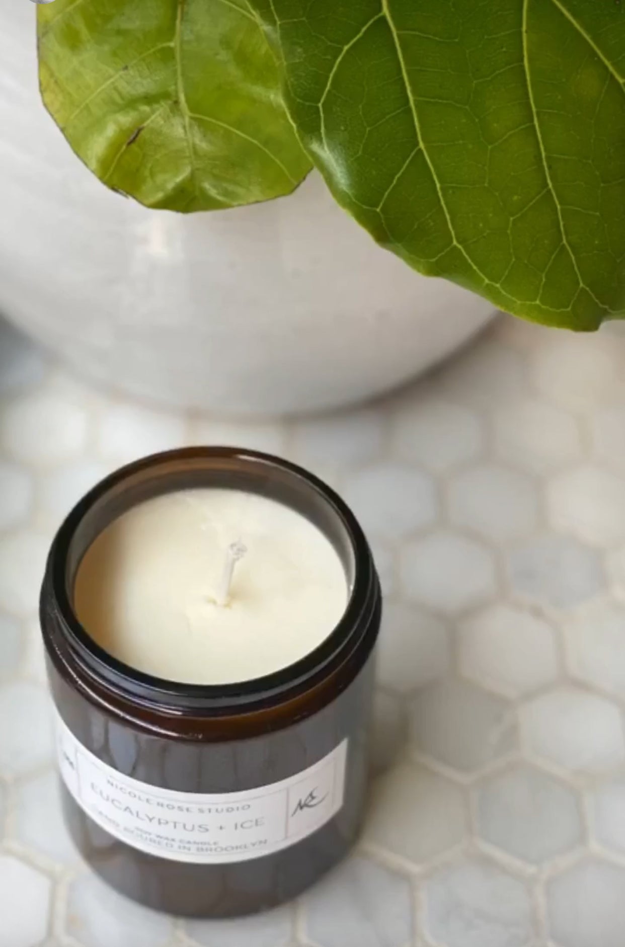 Eucalyptus & Ice Soy Candle — Gold Tin or Amber Jar