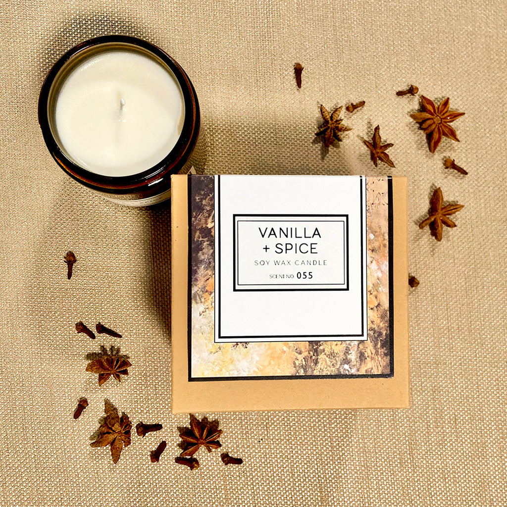 Vanilla & Spice Hand-Poured Soy Candle 8oz