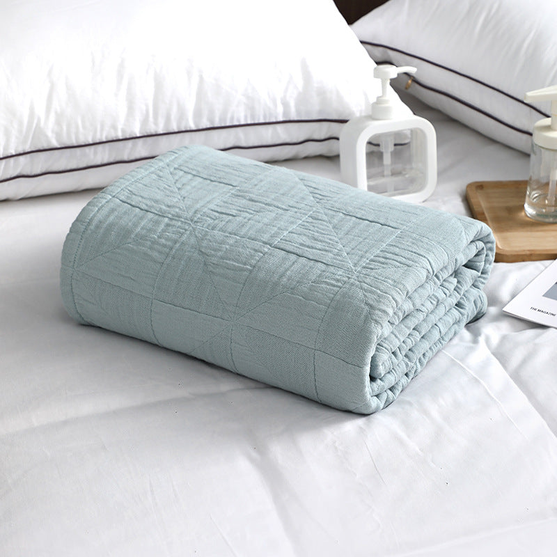 Pure Cotton Nap Throw — Breathable & Soft
