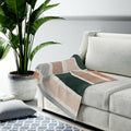Abstract Bars Plush Velveteen Throw