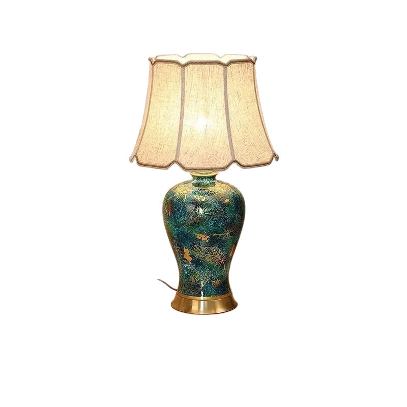 Ceramic Bedside Table Lamp, Warm Glow