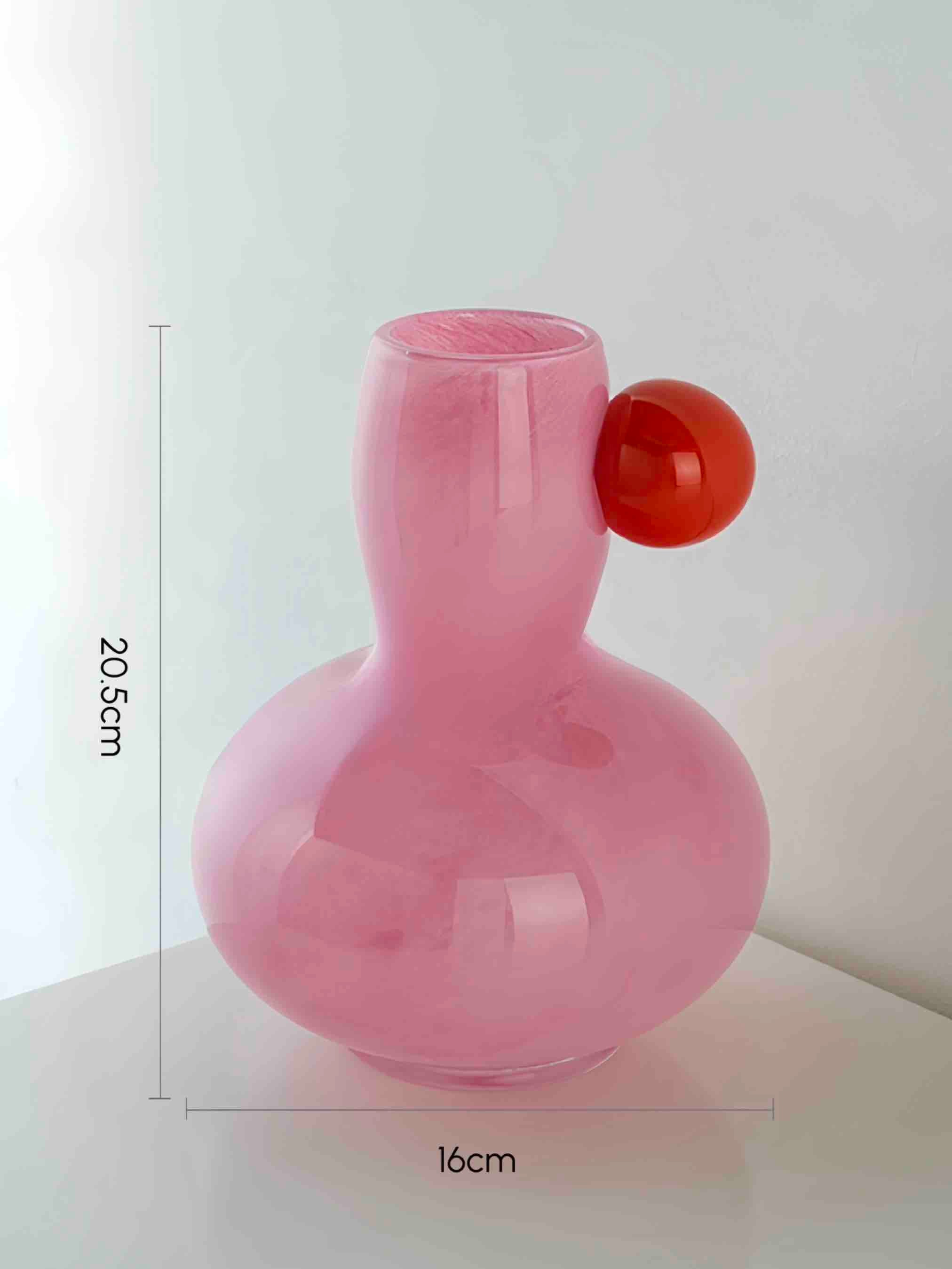 Handblown Bubble Glass Bud Vase