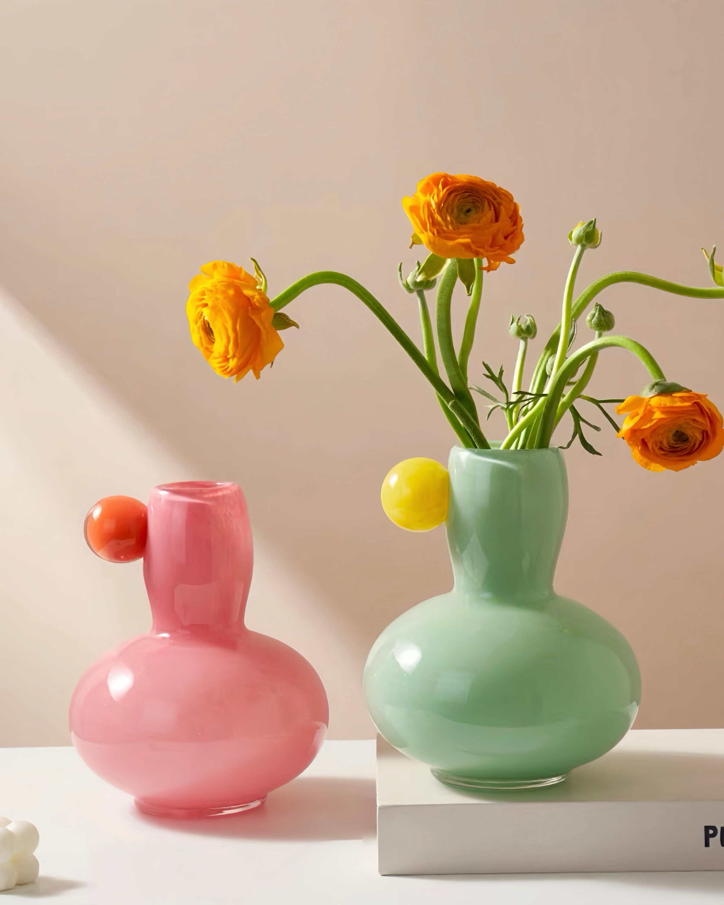 Handblown Bubble Glass Bud Vase