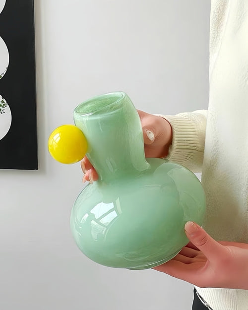 Handblown Bubble Glass Bud Vase