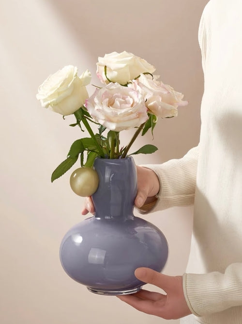 Handblown Bubble Glass Bud Vase