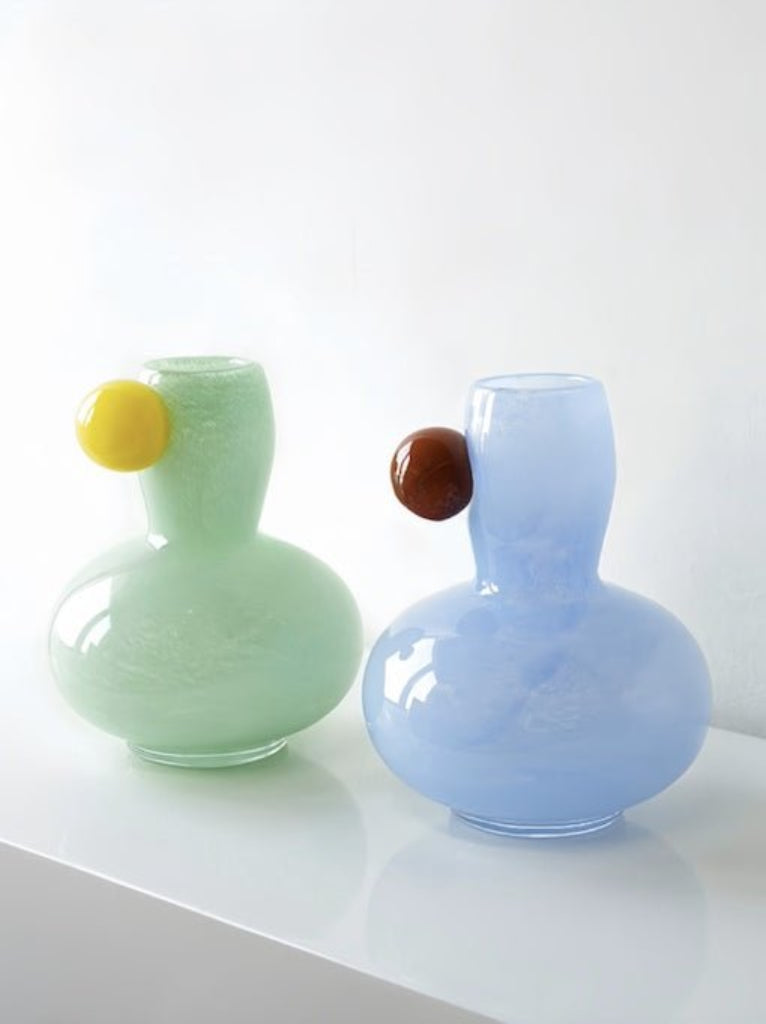 Handblown Bubble Glass Bud Vase