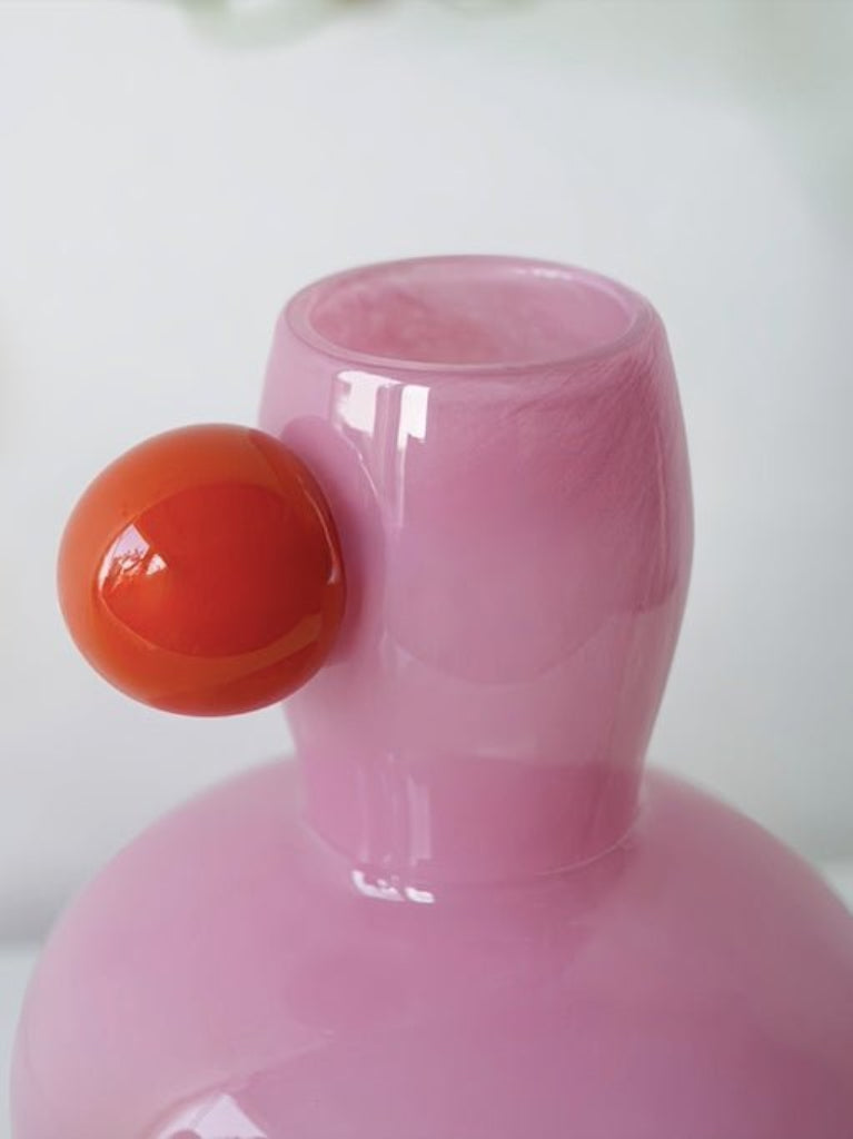 Handblown Bubble Glass Bud Vase