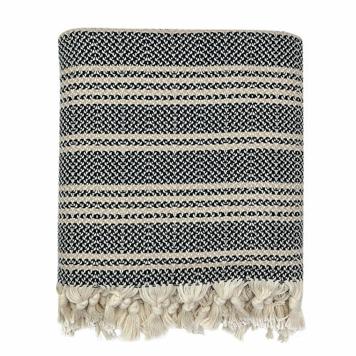 Woven Stripe Turkish Cotton Throw
