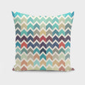 Watercolour chevron patterned cushion cover in soft blended hues, 16 inch