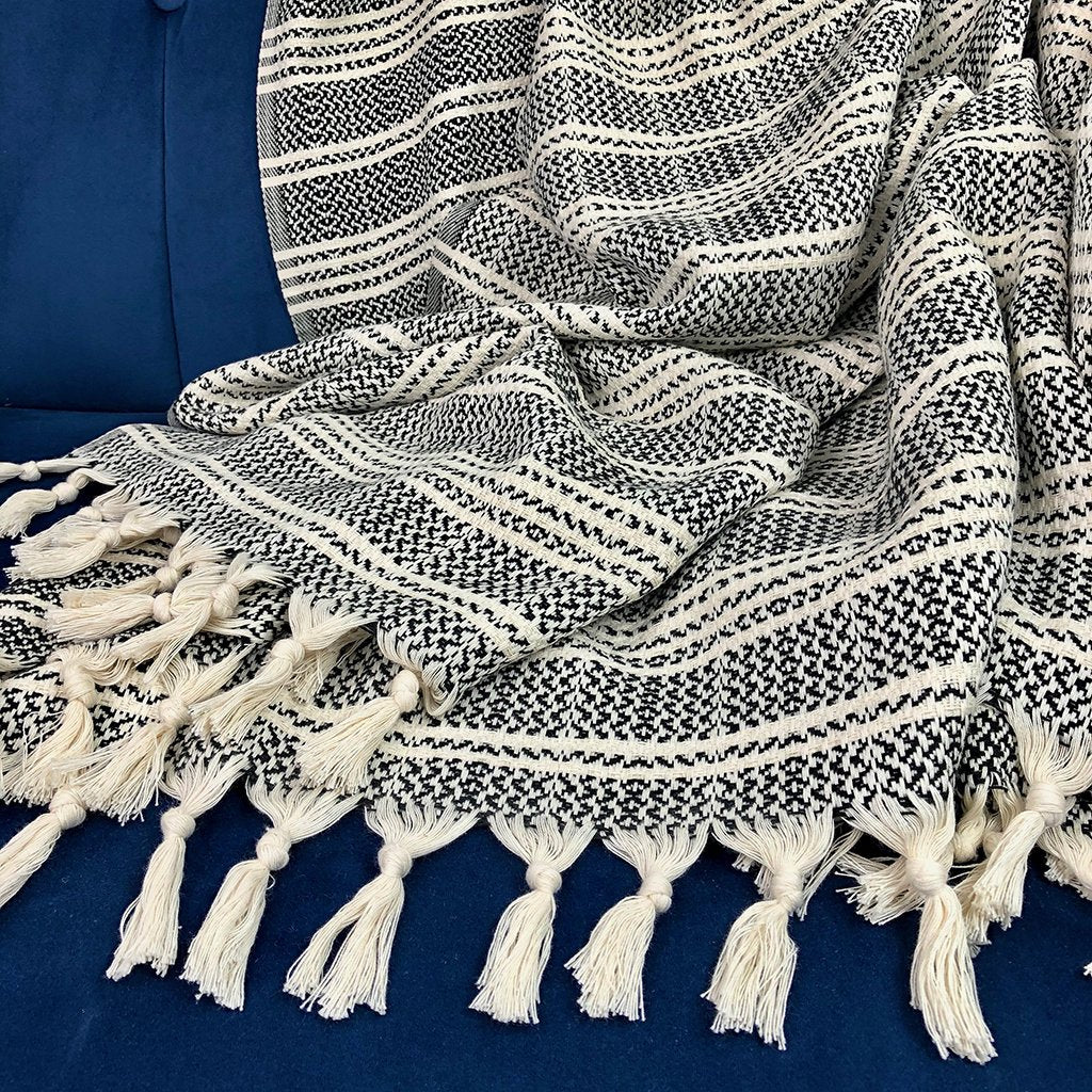 Woven Stripe Turkish Cotton Throw