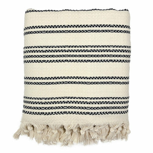 Woven Stripe Turkish Cotton Throw